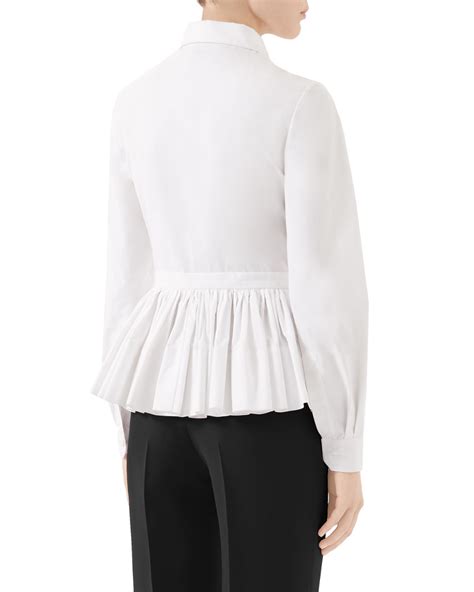 gucci silk blouse|Gucci peplum blouse.